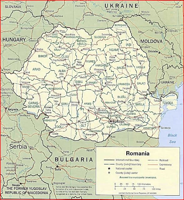 Peta politik Rumania Gambar Peta politik Rumania