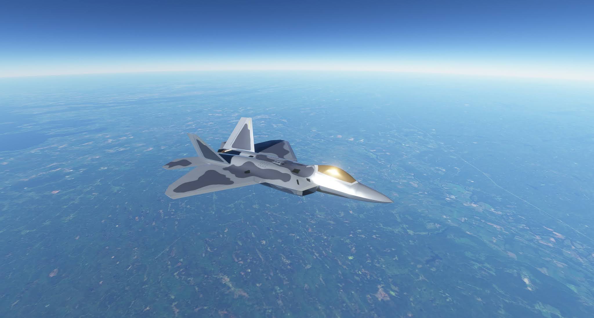 Update! Msfs2020 - Lockheed Martin F-22 Raptor Freeware Aircraft - V.1.1.2  [Working Cockpit]