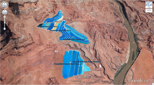 lagoas de evaporação de potássio coisas flagradas pelo google earth, lagoas de potássio