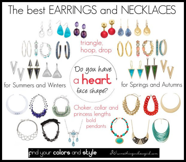 The best earrings and necklaces for heart face shape
