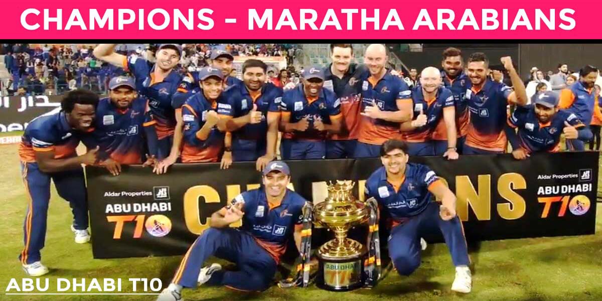 Abu Dhabi T10 Final Maratha Arabians beat Deccan Gladiators Dubai
