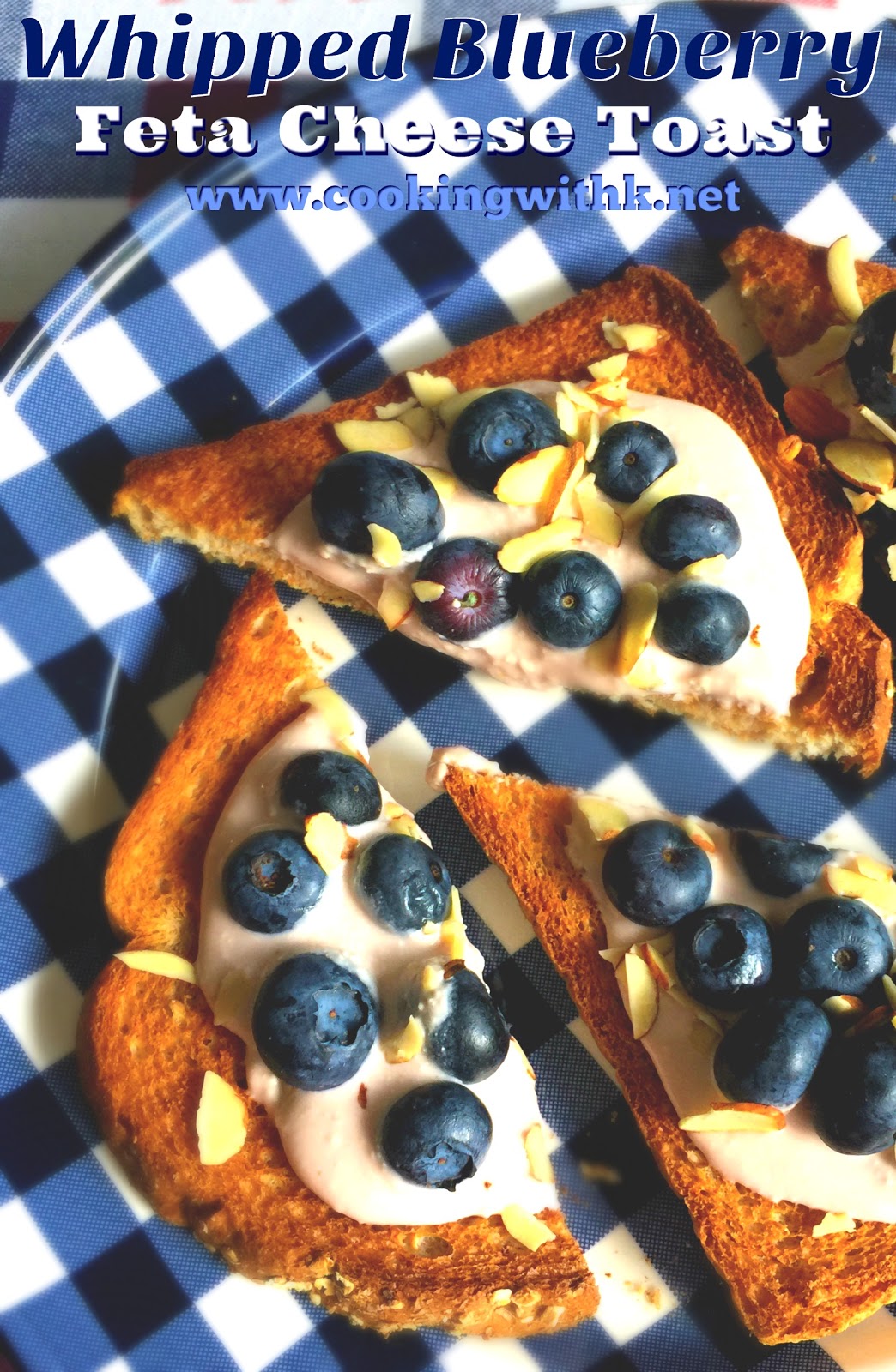 Whipped Blueberry Feta Cheese Toast