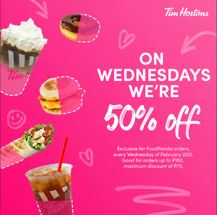 Manila Shopper Tim Hortons 50 OFF Wednesday Promo manila-shopper-tim-hortons-50-off-wednesday-promo