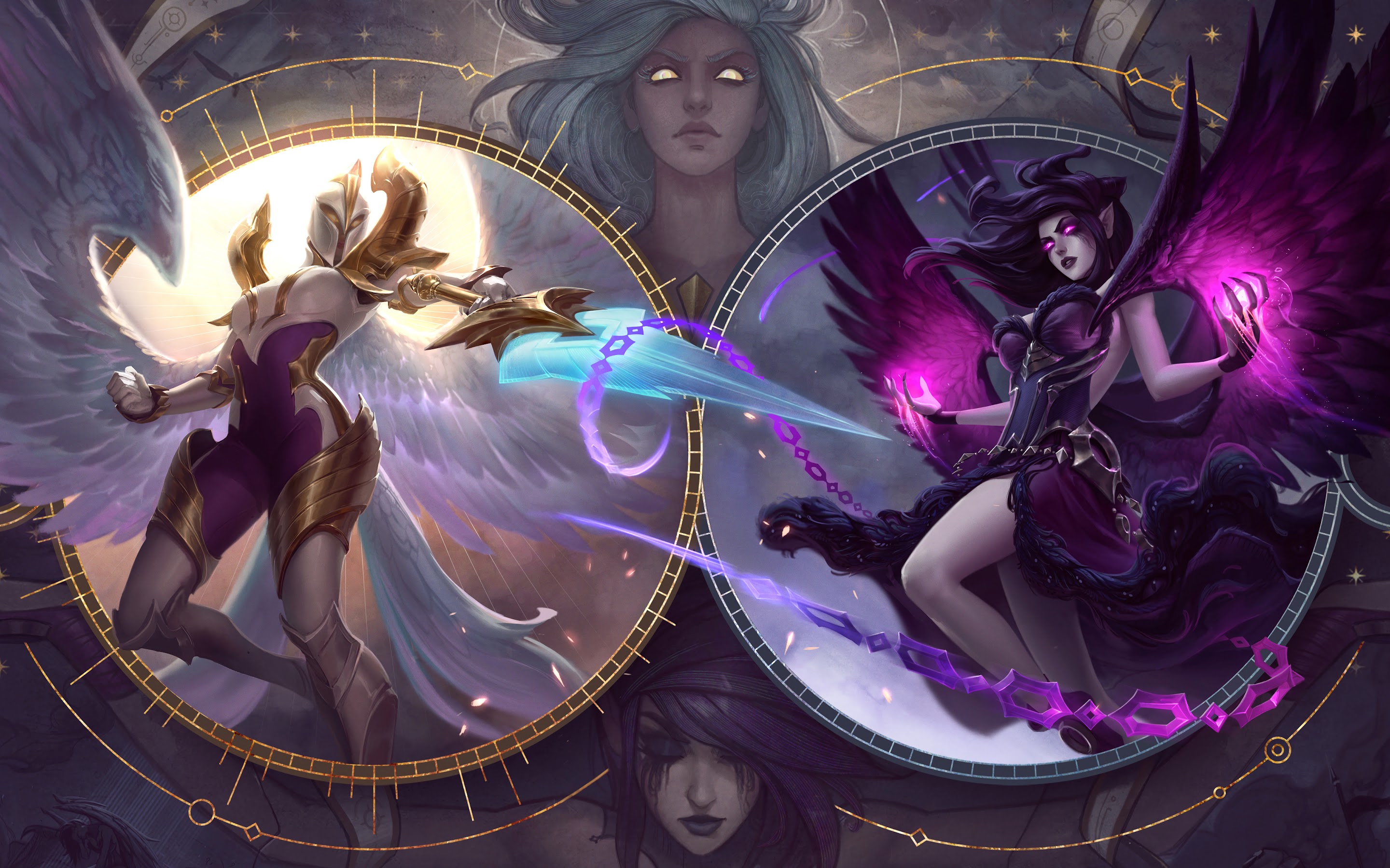 Kayle Morgana Splash Art New Update Lol 8k Wallpaper 41