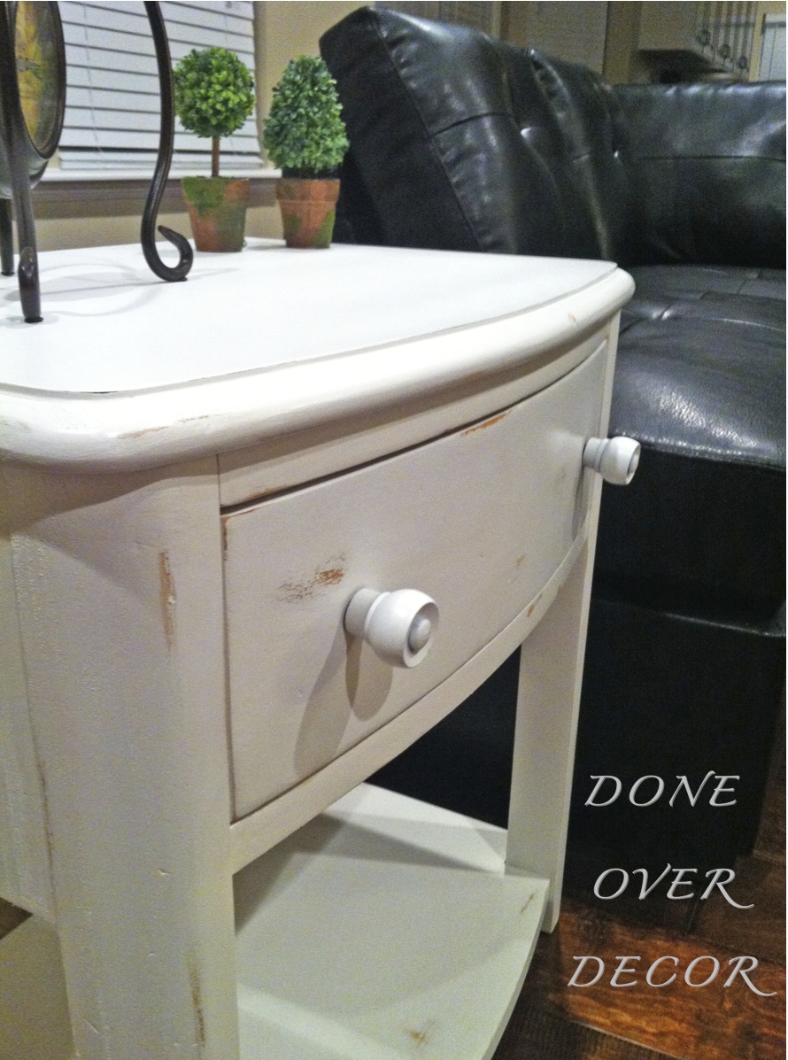 A Painted Nest Custom Order White Distressed Night Stand