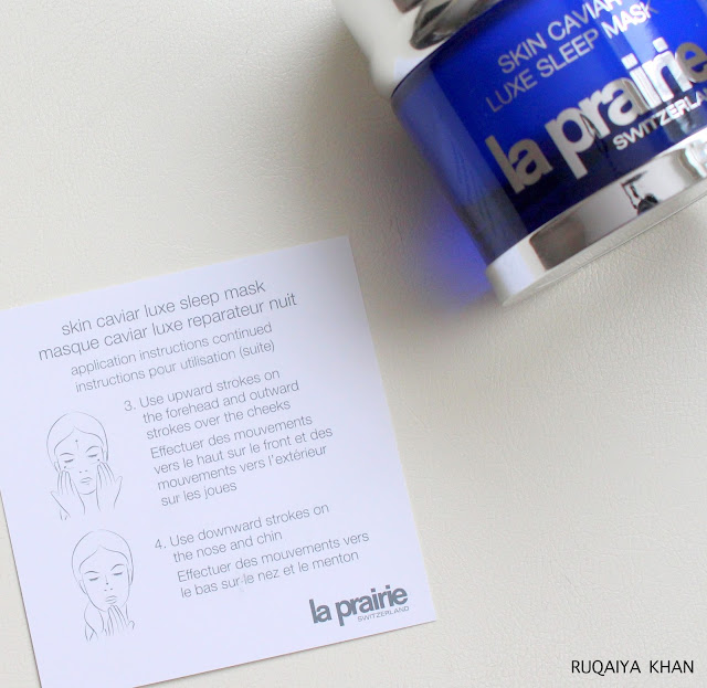 Ruqaiya Khan LA PRAIRIE Skin Caviar Luxe Sleep Mask Review