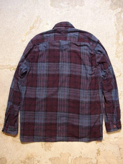 REBUILD BY NEEDLES "Ribbon Flannel Shirt - Indigo Dye & Black Dye" Fall/Winter 2015 SUNRISE MARKET