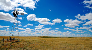 Windmühle in Kansas auf dem Gebiet der Great Plains