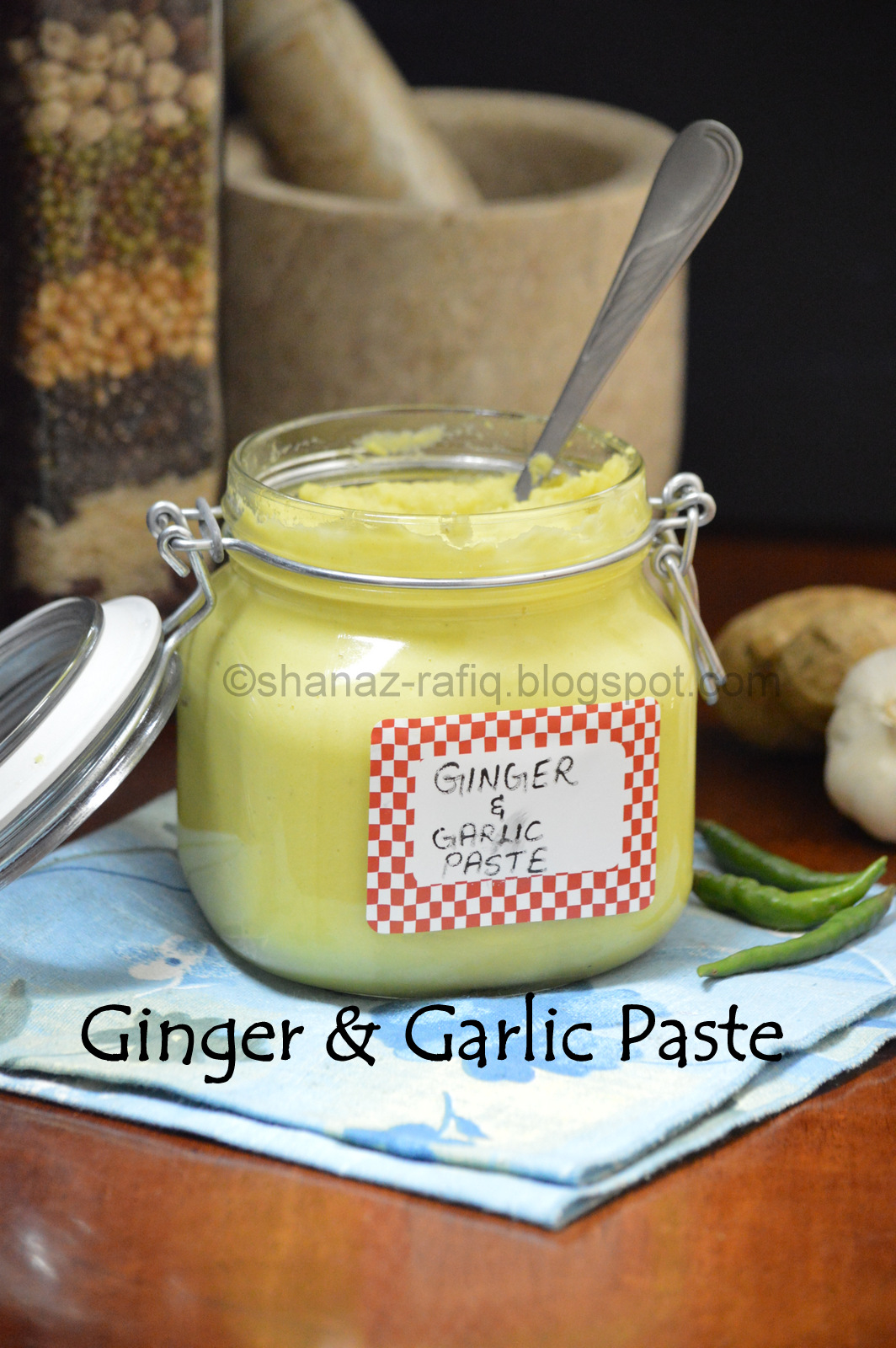 Anjass Cook Ginger & Garlic Paste How to make ginger & garlic paste