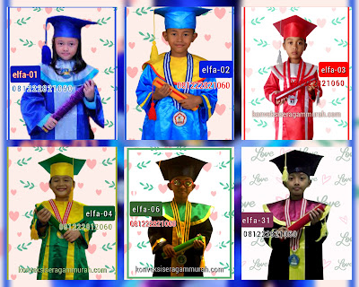 jual baju toga wisuda anak murah di paangkaraya