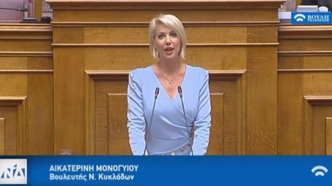 Χαμός στο Twitter με την ομιλία της Μονογυιού στη Βουλή