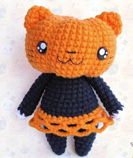 PATRON GRATIS MUÑECA CALABAZA AMIGURUMI 45761