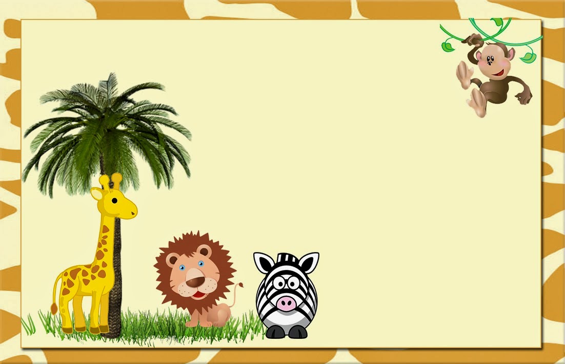 Cute The Jungle Free Printable Invitations Labels Or Cards Oh My 