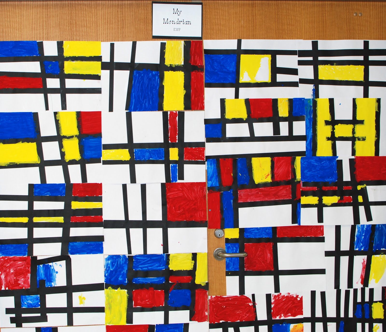 The Zippity Art Blog: Kindergarten goes Mondrian!