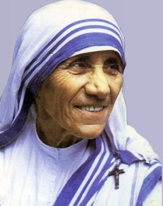 Anjezë Gonxhe Bojaxhiu (1910/1997), conhecida como Madre Teresa de Calcutá ou Santa Teresa de Calcutá, foi uma religiosa católica de etnia albanesa naturalizada indiana, fundadora da congregação das Missionárias das Missionárias da Caridade, cujo carisma é o serviço aos mais pobres dos pobres por meio da vivência do Evangelho de Jesus Cristo.   Em 2015, a congregação fundada por ela contava com mais de 5 mil membros em 139 países. Por seu serviço aos pobres, tornou-se conhecida ainda em vida pelo codinome de "Santa das Sarjetas".  Madre Teresa teve o seu trabalho reconhecido ao longo da vida por instituições dentro de fora da Índia, recebendo o Prêmio Nobel da Paz em 1979. É considerada por alguns como a missionária do século XX. Foi beatificada em 2003 pelo Papa João Paulo II e canonizada em 2016 pelo Papa Francisco na Praça de São Pedro, no Vaticano.