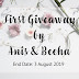 First Giveaway by Anis & Beeha