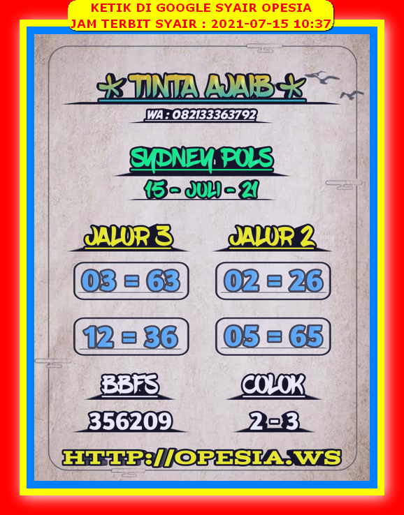 Syair Sdy Hari Ini Kamis 15 Juli 2021 Opesia Official Syair Sdy Hari Ini Kamis 15 Juli 2021 Opesia Official