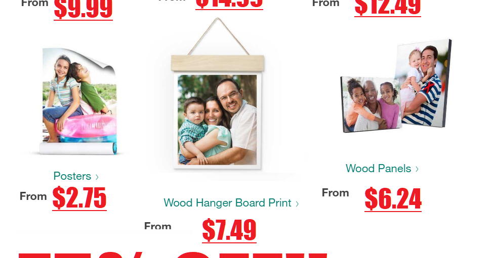 75 OFF ALL WALGREENS WALL PHOTO PRINTS!. Canvas Prints From 9.99