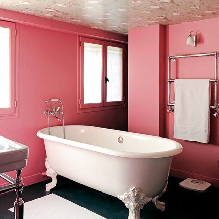 Lindo Baño clásico de color Rosa | Diseños de Baños