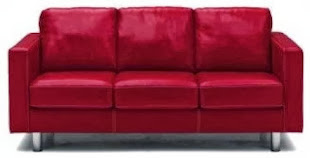 kiosque clube sofá vermelho