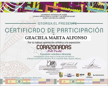"Certificado de Participación Convocatoria Corazonadas"