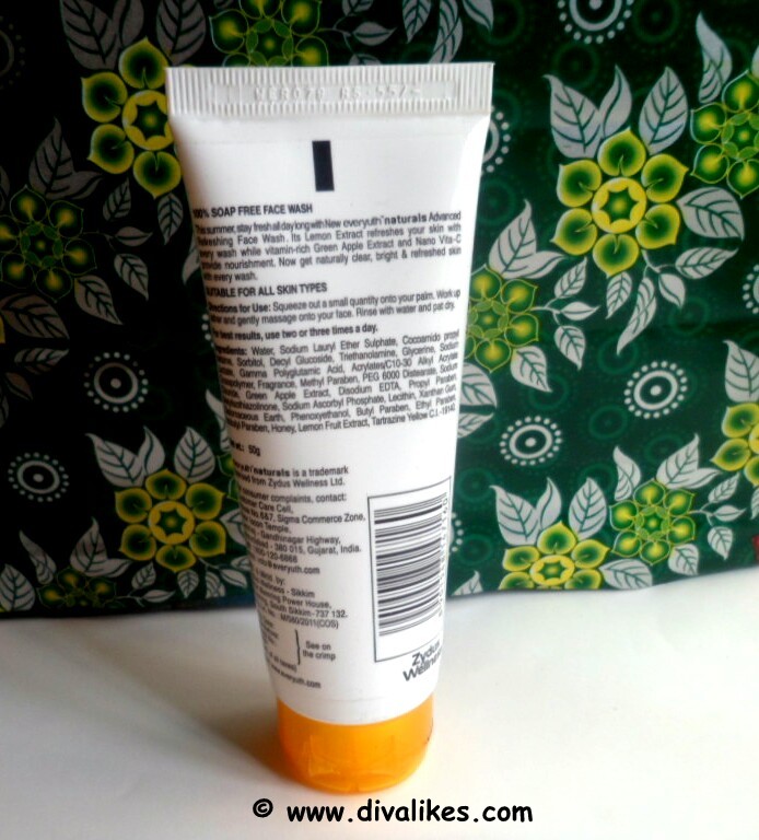 Everyuth Naturals Advanced Refreshing Face Wash Review Diva Likes