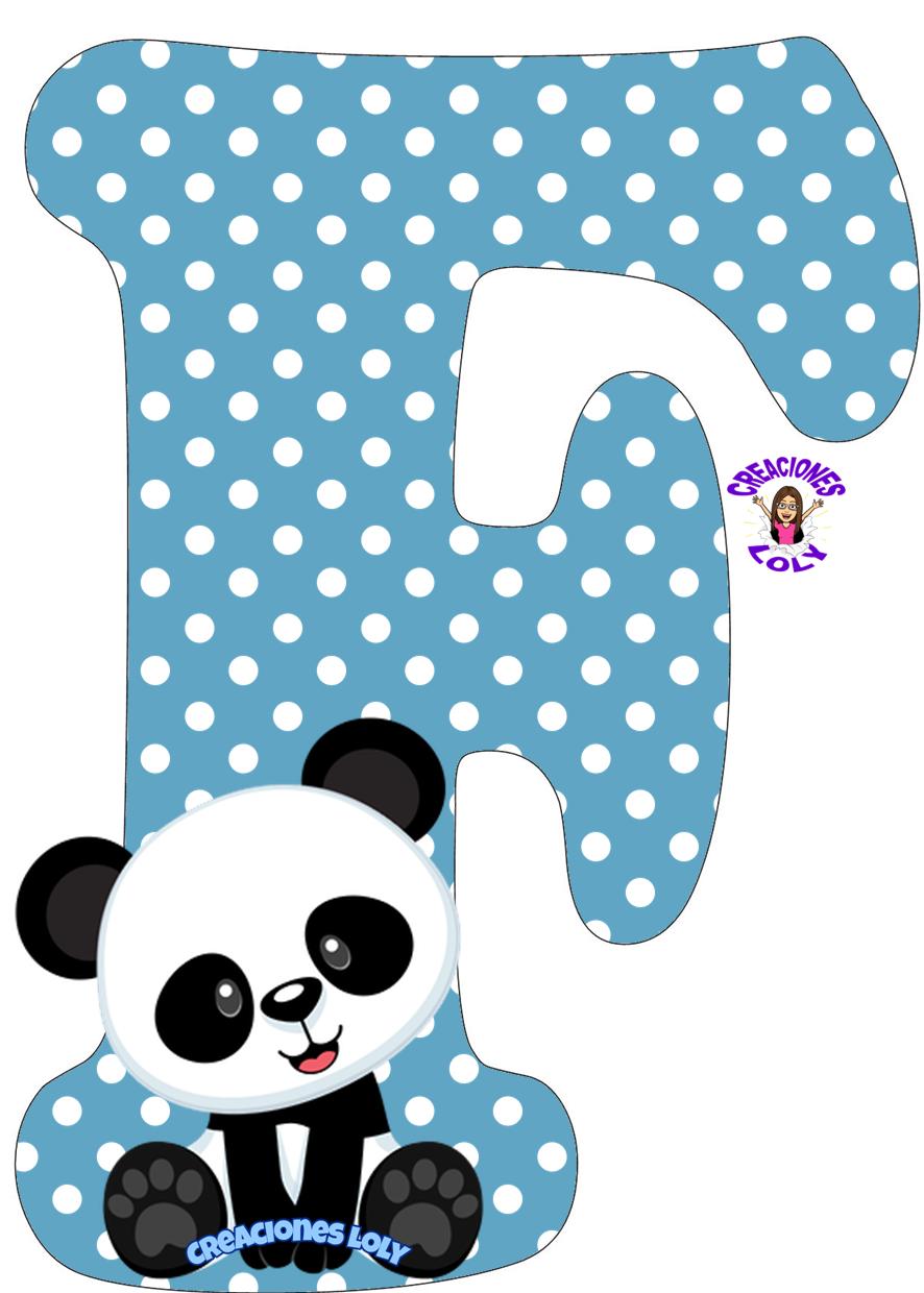 Creaciones Loly Abecedario Oso Panda