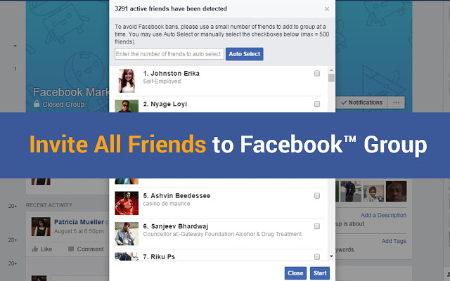 اضافة كل اصدقائك على الفيس بوك الى جروبك