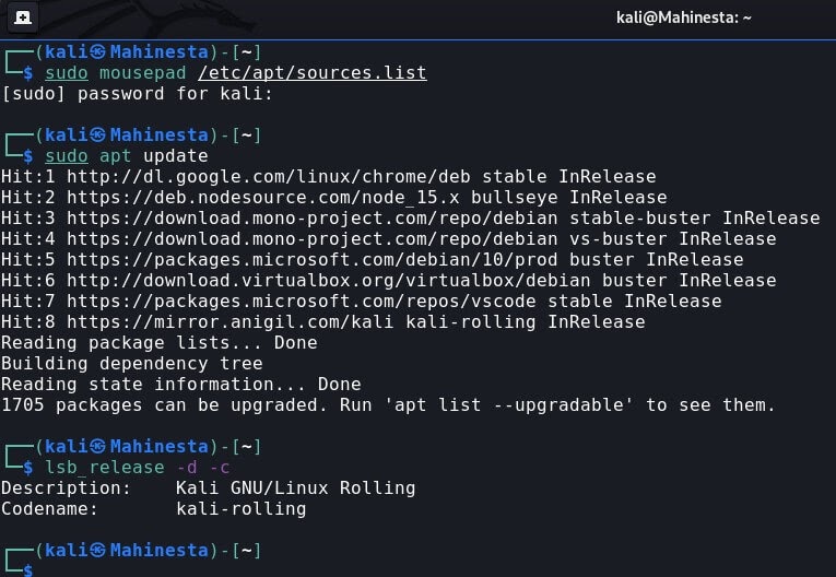 Репозитории kali. Репозитории линукс. kali rolling. how to see my repo list in kali linux.