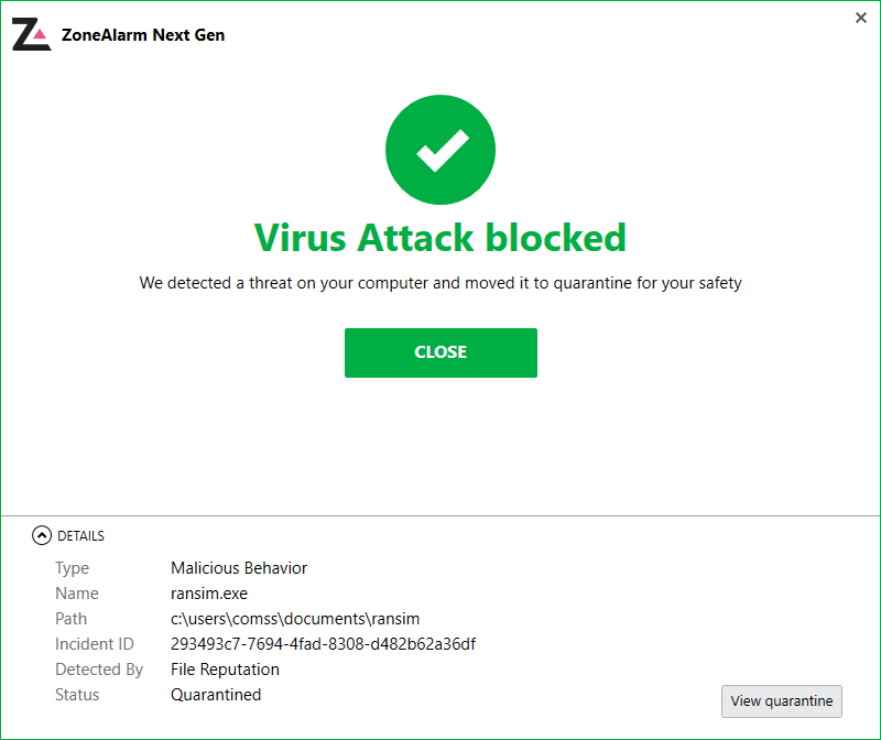 ZoneAlarm Next Gen Antivirus 1 yıllık ücretsiz lisans