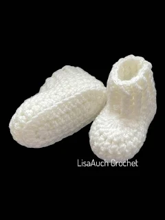 Newborn crochet baby booties pattern