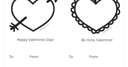 Craft E Magee: Color your own Valentine's Day cards!