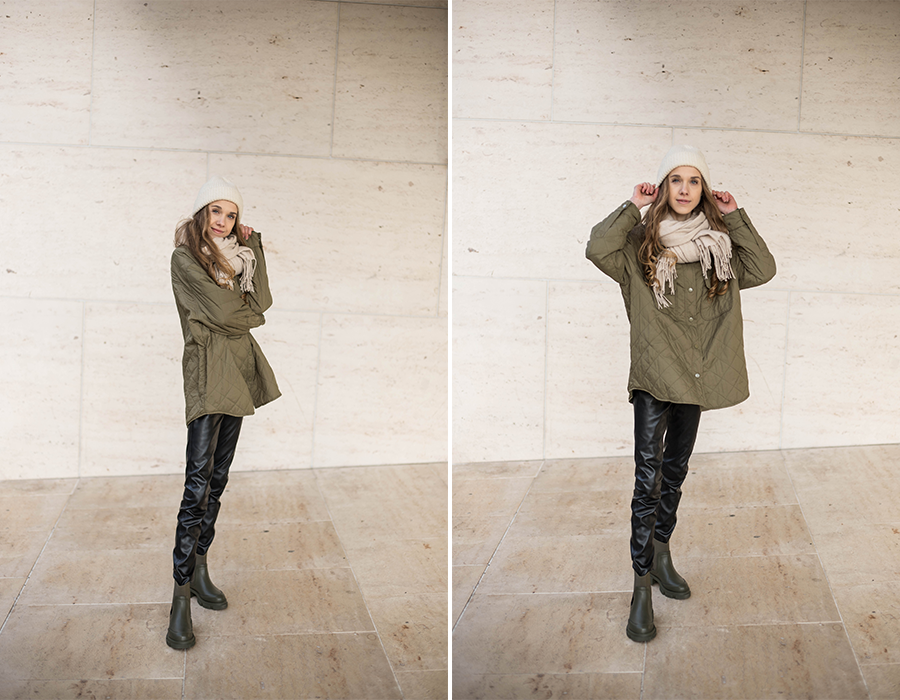 Syystrendi: vihreä tikkitakki // Autumn trend: green quilted jacket