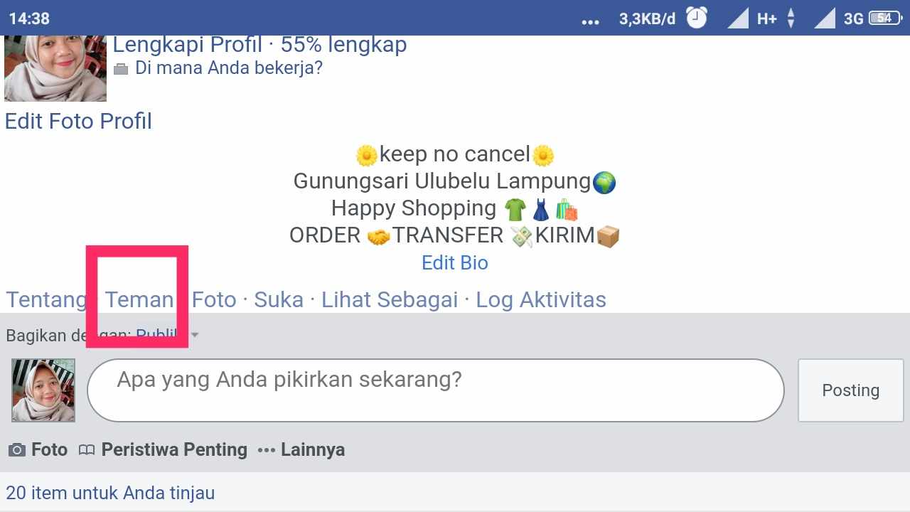 Cara menghapus teman FB secara Massal lewat HP