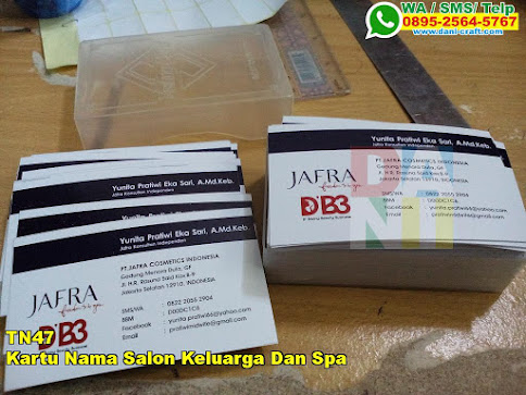 Grosir Kartu Nama Salon Keluarga Dan Spa