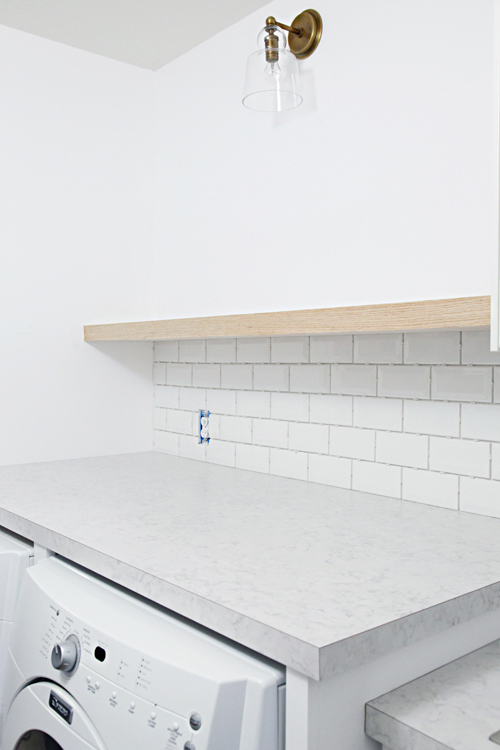 IHeart Organizing Laundry Room Update DIY Floating Wood Shelf