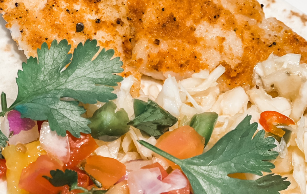 Grilled Flounder Tacos with Peach Jalapeno Salsa Our Good Life