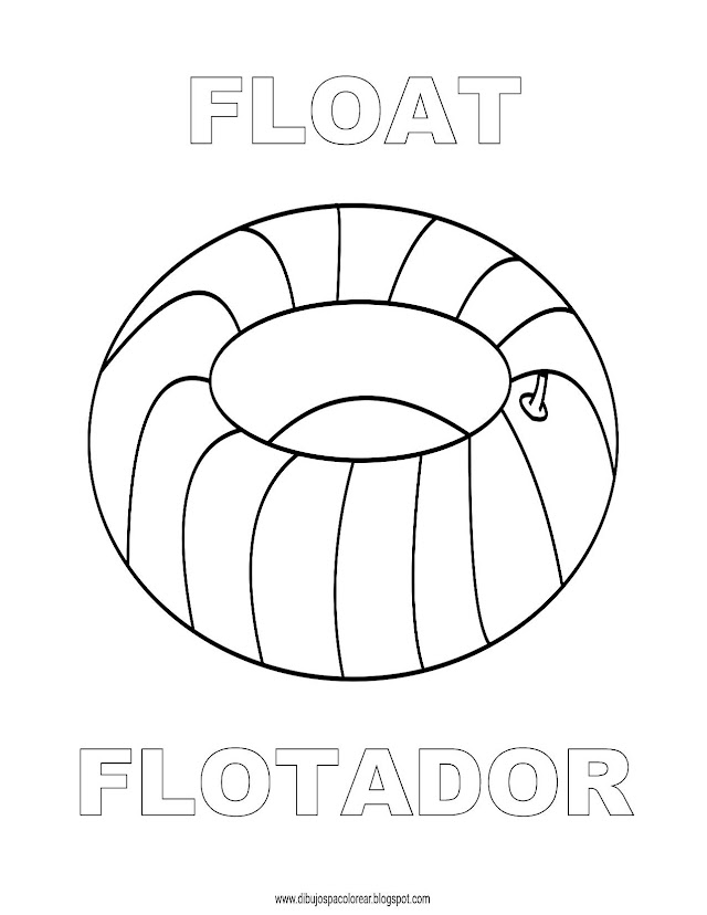 Dibujos Inglés - Español con F: Flotador - Float