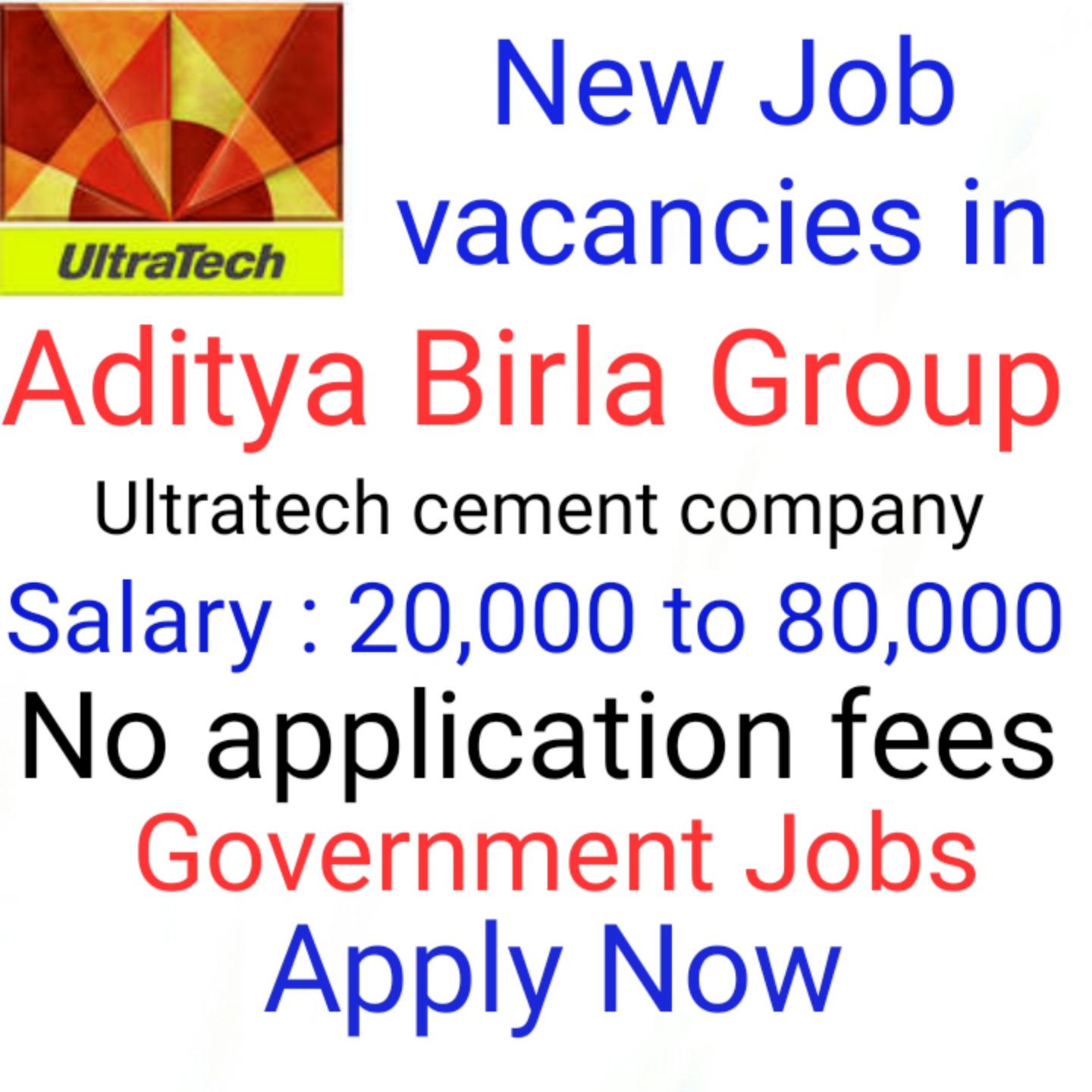 Jobs in Aditya birla group , Ultratech cement , July 2019, salary