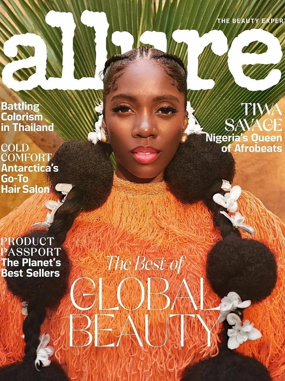 Tiwa savage cover stars for the latest issue of Allure magazine.
