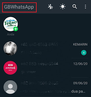 cara mengembalikan chat yang disembunyikan di whatsapp gb