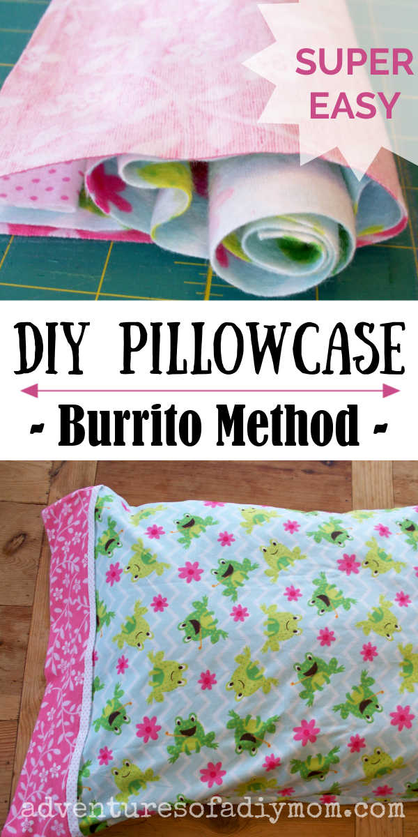 How to Make an Easy Tube Pillowcase with only 3 Seams! The Burrito