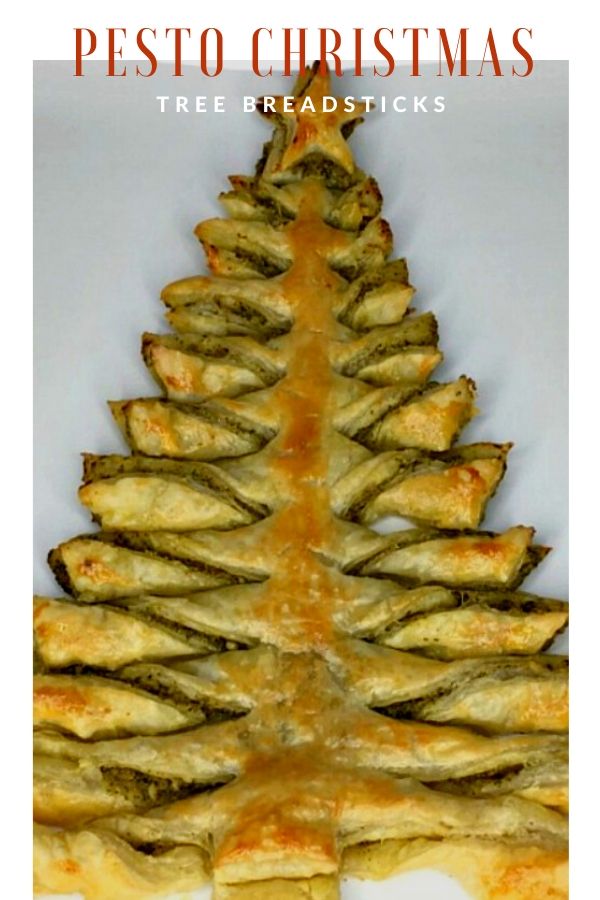 Food Tastye Pesto Christmas Tree Breadsticks