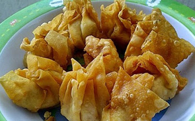 Resep  Pangsit Goreng Renyah Isi Udang Giling