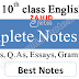 10th class English Complete Notes PDF Download