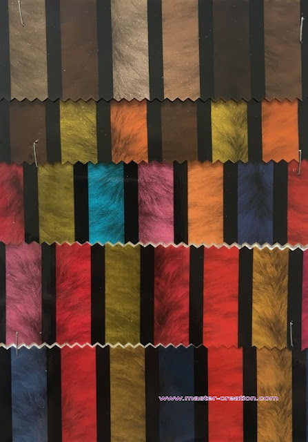 color fur striped leather