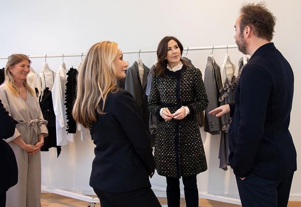Crown Princess Mary visited four Danish fashion companies