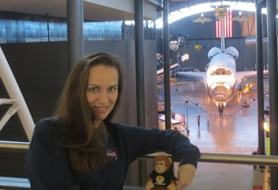 Heather with Space Shuttle Discovery