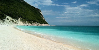 The white sands of San Michele beach, near Daniela Bianchi's hometown of Sirolo