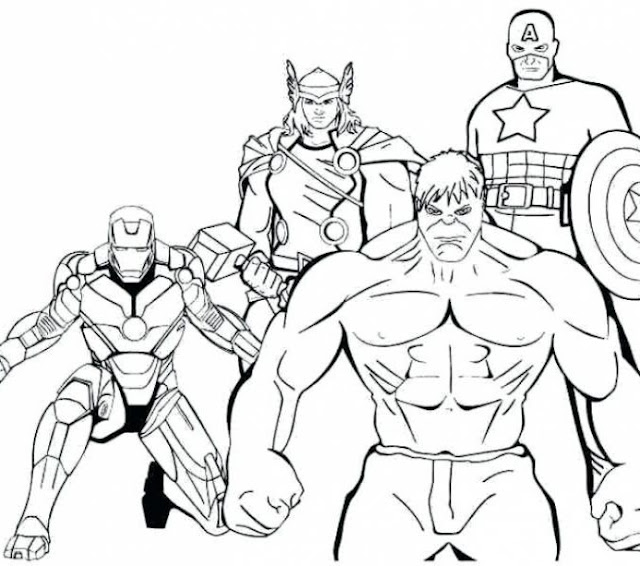 Desenhos de super-heróis para colorir